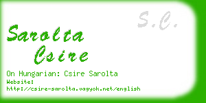 sarolta csire business card